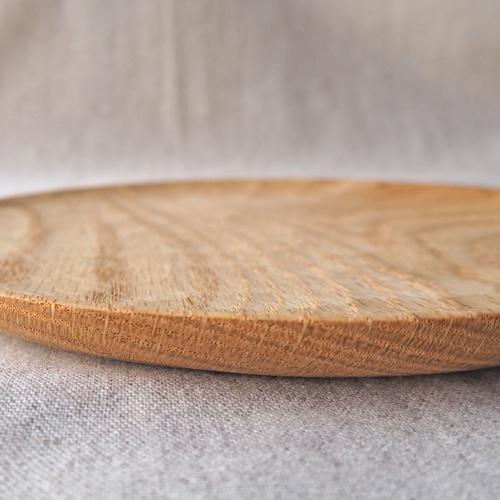 木製プレート 丸皿 18cm パン皿 甲斐幸太郎 レッドオーク 日本製 トレイ おしゃれ |  | 07