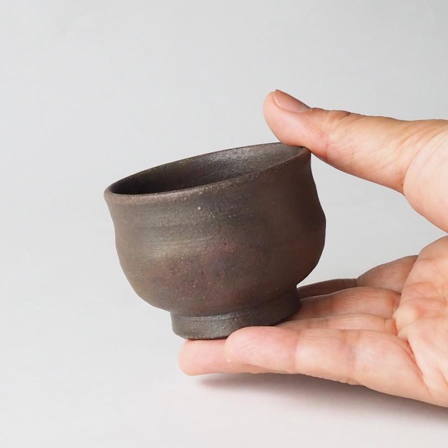 焼締 ぐい呑み お猪口 丹波焼 丹久窯 かっこいい 酒器 陶器 : さいえ