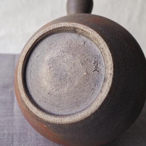 渋焼き風合いの和陶器急須（横手急須・茶器） 渋焼き風合いの和陶器急須（横手急須・茶器） 伊藤成二 窯変五角