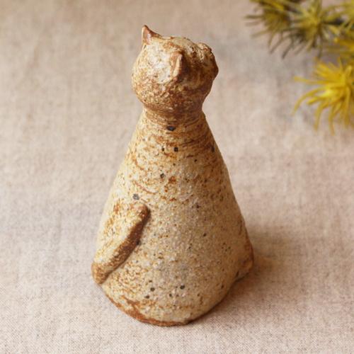 スマート猫 置きもの オブジェ 陶器 信楽焼 猫 手作り 利十郎窯 |  | 02
