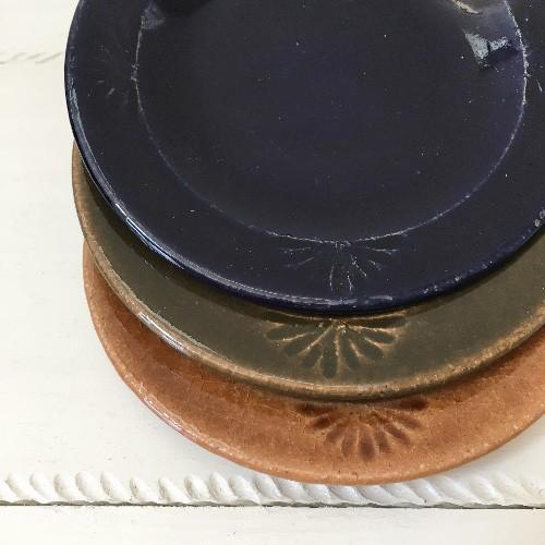 花紋丸皿 14cm 小皿 取り皿 銘々皿 河原崎優子 信楽焼 食器 和食器 おしゃれ | 