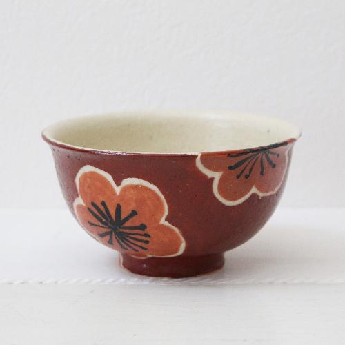 大梅 めし碗 お茶碗 12cm 廣川みのり 和食器 カラフル かわいい