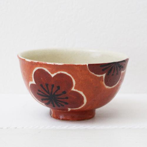 大梅 めし碗 お茶碗 12cm 廣川みのり 和食器 カラフル かわいい