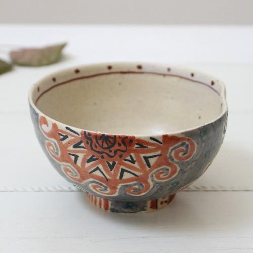 作家　陶芸作家　染付　手描き　手捻り　丼　小鉢(中鉢) 作家 陶芸作家 染付 手描き 手捻り 丼 小鉢(中鉢) 作家 陶芸作家 染付