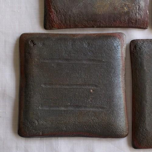 焼締 角皿 銘々皿 正方形 12cm 丹波焼 取り皿 シンプル 渋め 和食器 |  | 04