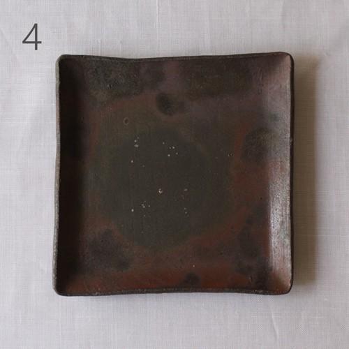 焼締 角皿 銘々皿 正方形 12cm 丹波焼 取り皿 シンプル 渋め 和食器 |  | 08