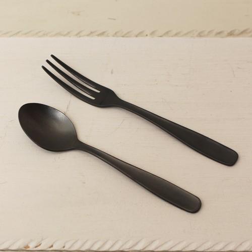 黒マット ティースプーン11.6cm ヒメフォーク12.5cm 日本製 ステンレス おしゃれ |  | 06
