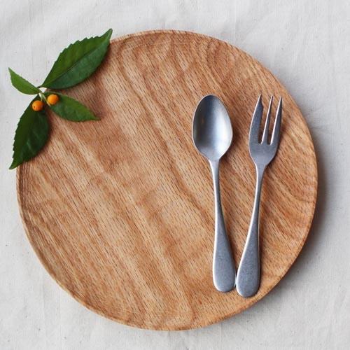 ステンレス スモーキーカラー マット グレイ ティースプーン135mm ケーキフォーク140mm 日本製 ダメージ加工 おしゃれ |  | 08