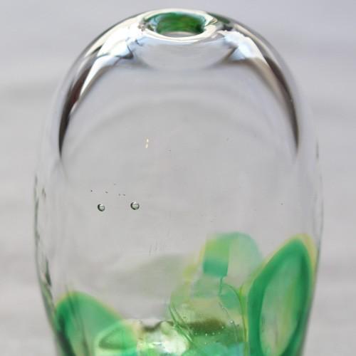 ガラス作家　作家物　花瓶　一輪挿し　ドリンクボトル　吹きガラス　工芸品 一輪挿し 手作り 花器 風船型 透明 midori 吹きガラス 花瓶 tonari