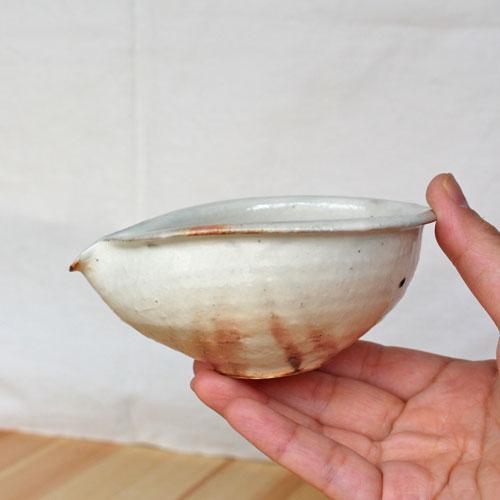片口 粉引 小鉢 9x11cm 約80cc 古谷信男 白い器 乳白色 信楽 片口 粉引 小鉢 9x11cm 約80cc 古谷信男 白い器 乳白色 信楽