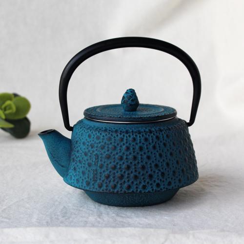 南部鉄器 急須 九重 0.3L 緑 小さめ かわいい おしゃれ 内側ホーロー加工 日本製 |  | 01