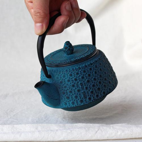 南部鉄器 急須 九重 0.3L 緑 小さめ かわいい おしゃれ 内側ホーロー加工 日本製 |  | 02