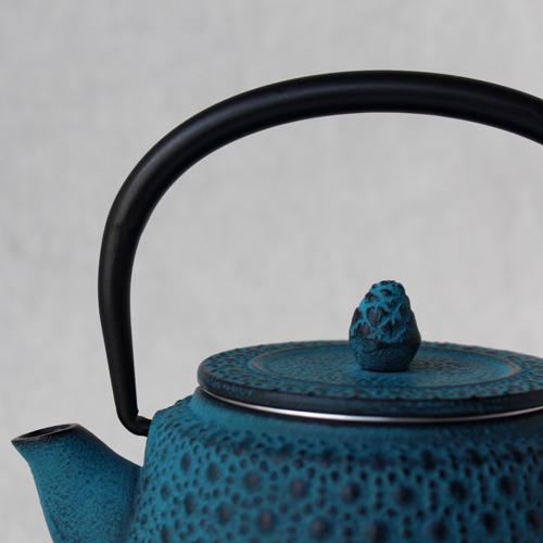 南部鉄器 急須 九重 0.3L 緑 小さめ かわいい おしゃれ 内側ホーロー加工 日本製 |  | 03