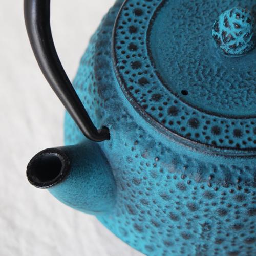 南部鉄器 急須 九重 0.3L 緑 小さめ かわいい おしゃれ 内側ホーロー加工 日本製 |  | 04