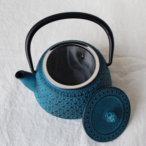 南部鉄器 急須 九重 0.3L 緑 小さめ かわいい おしゃれ 内側ホーロー加工 日本製 |  | 06