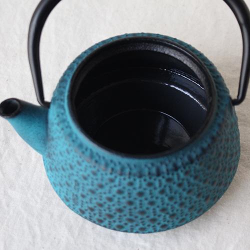 南部鉄器 急須 九重 0.3L 緑 小さめ かわいい おしゃれ 内側ホーロー加工 日本製 |  | 07