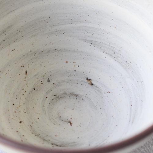 焼締 お茶碗 白化粧 丹波焼 塗り分け 和食器 陶器 素朴 ほっこり : さ