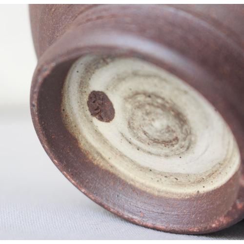 焼締 お茶碗 白化粧 丹波焼 塗り分け 和食器 陶器 素朴 ほっこり : さ