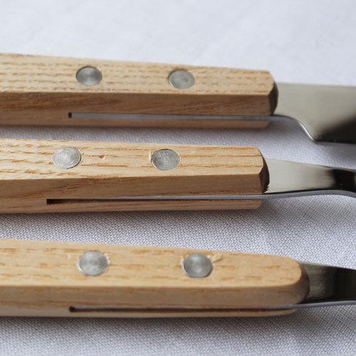 木製 ハンドル 木の持ち手 スプーン/フォーク/ナイフ ホワイトアッシュ