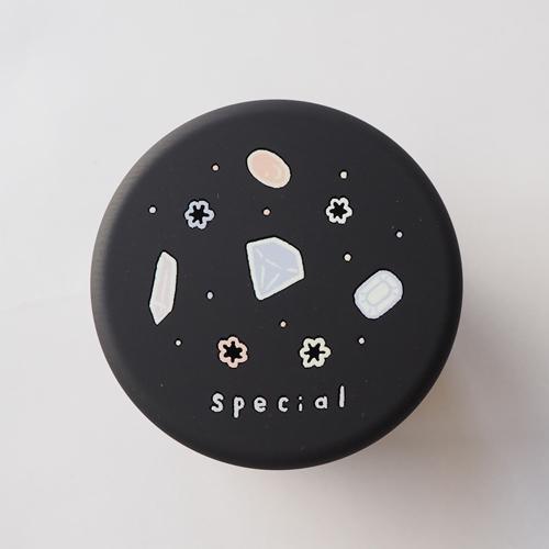 かわいい缶 プチ缶 飴入れ ブラック 黒 special φ6.4cm×h4.5cm
