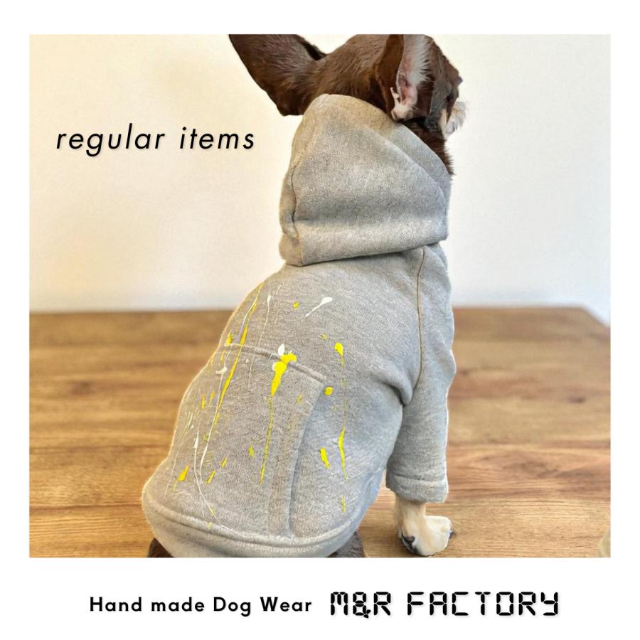 定番・受注製作・犬服オリジナル・普段着に・ペイント加工グレー・袖