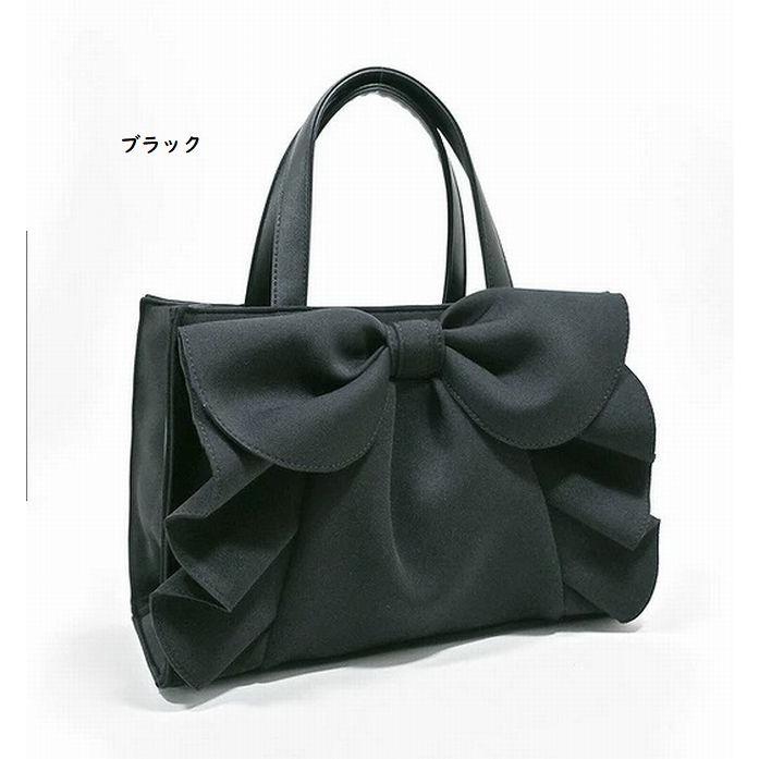 大きいリボンが可愛い・柔らか素材　ネオプレン　リボンスクエア手提げ バッグ 389A　#バッグ #トートバッグ #レディースバッグ #手提げバッグ　#ハンドバッグ |  | 03