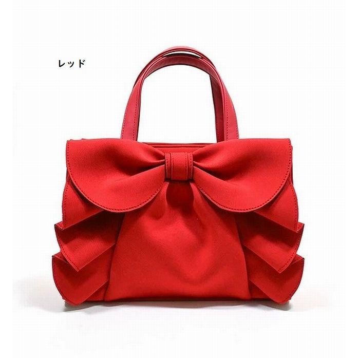 大きいリボンが可愛い・柔らか素材　ネオプレン　リボンスクエア手提げ バッグ 389A　#バッグ #トートバッグ #レディースバッグ #手提げバッグ　#ハンドバッグ |  | 07