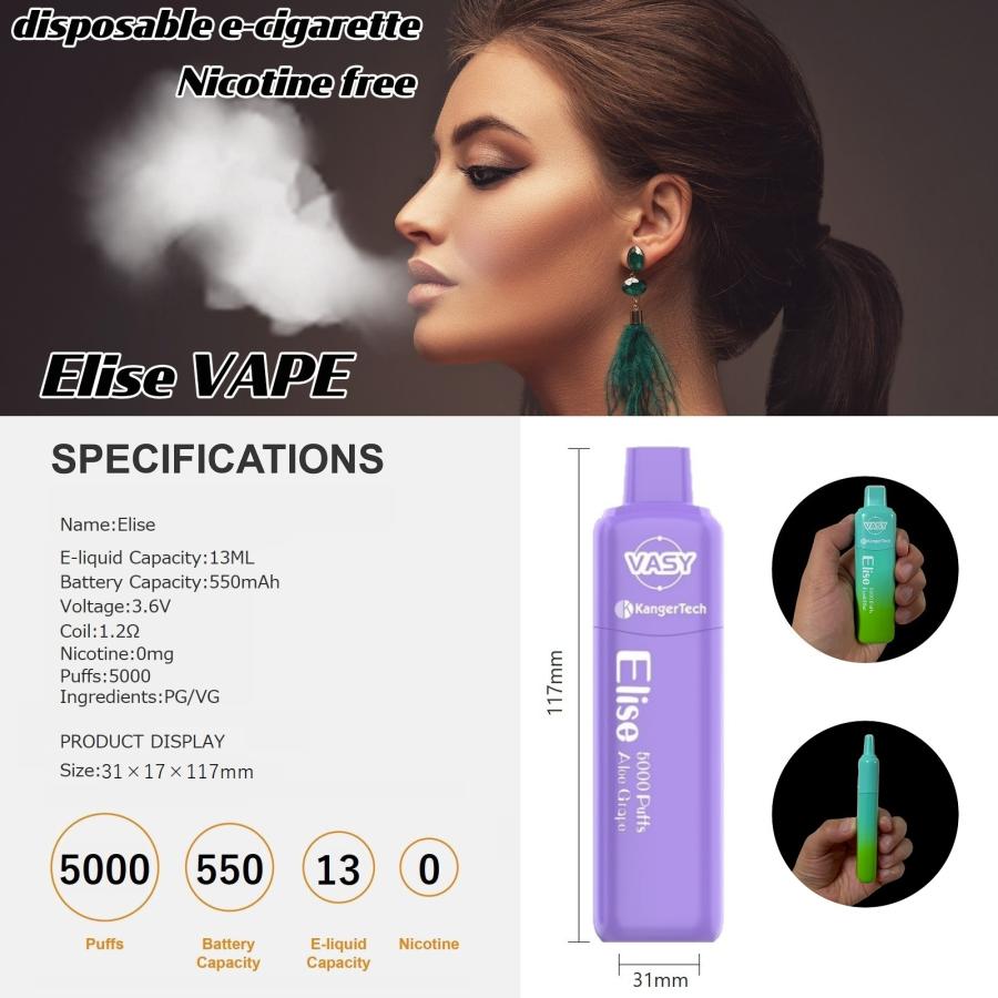 激安通販の 電子タバコ シーシャ 5000回吸引 ニコチン0 電子VAPE