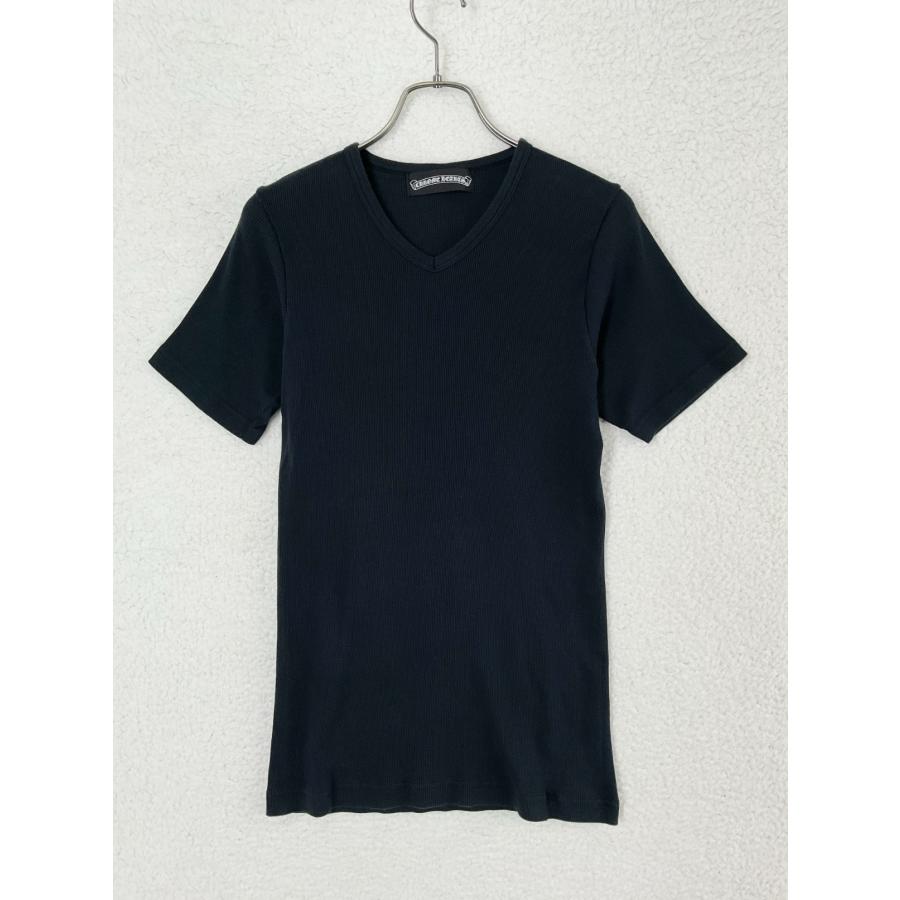 Chrome Hearts クロムハーツ リブVネックTシャツ 廃盤品 M ブラック