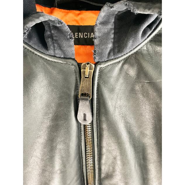 BALENCIAGA バレンシアガ レザーボンバージャケット MA-1 美品 XS