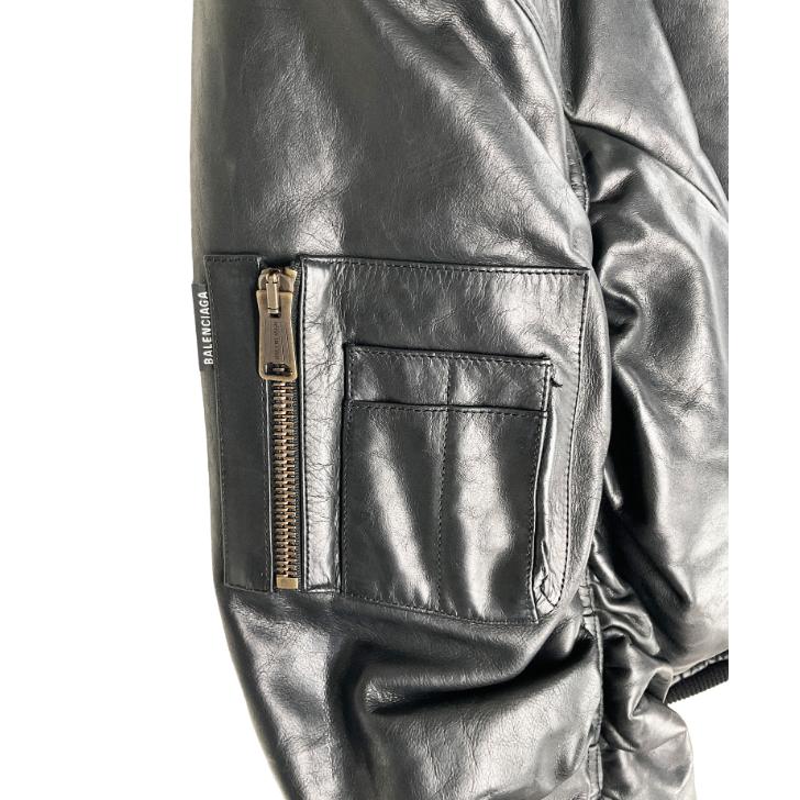 BALENCIAGA バレンシアガ レザーボンバージャケット MA-1 美品 XS
