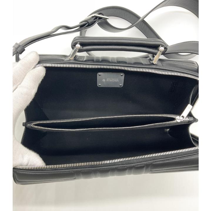 Rimowa リモワ レザークロスボディバッグ ラージ 美品 L ブラック