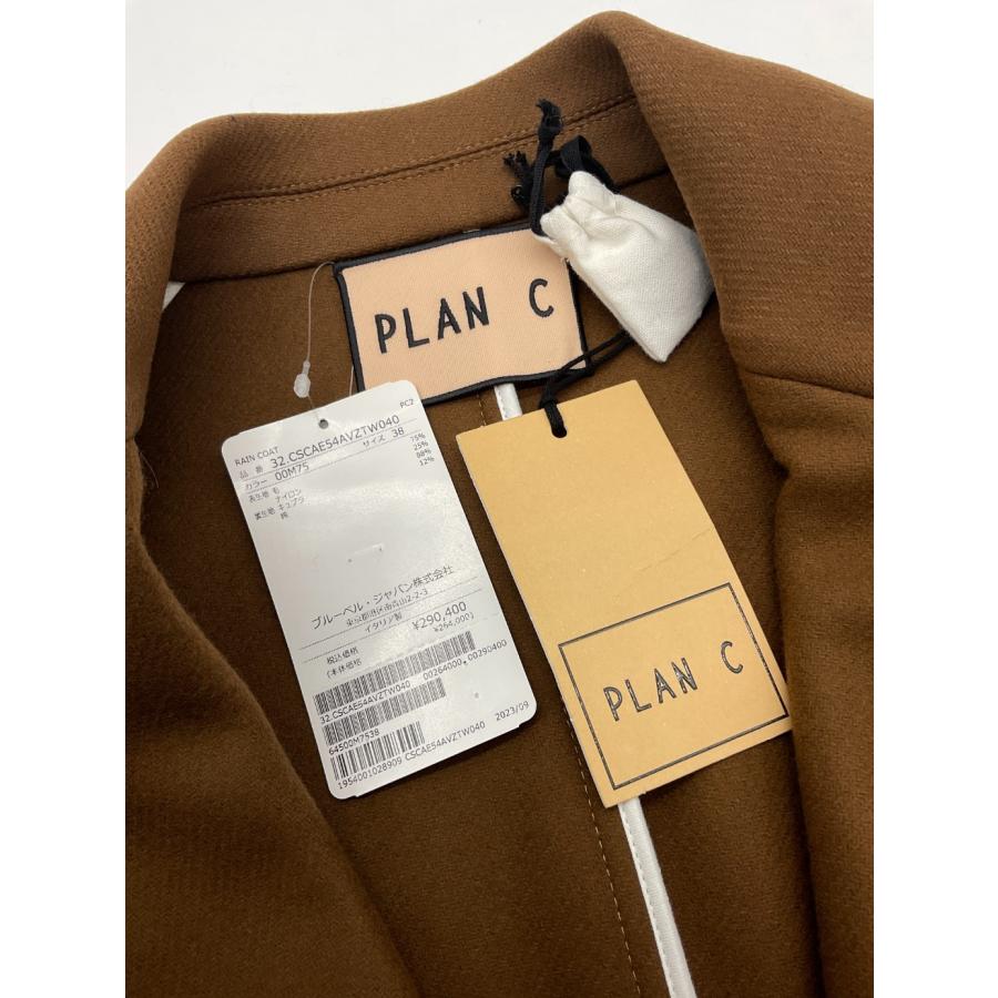 PLAN C プランシー ウールレイヤードロングコート 未使用 38 ブラウン