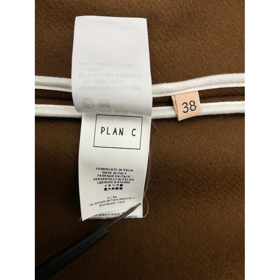 PLAN C プランシー ウールレイヤードロングコート 未使用 38 ブラウン