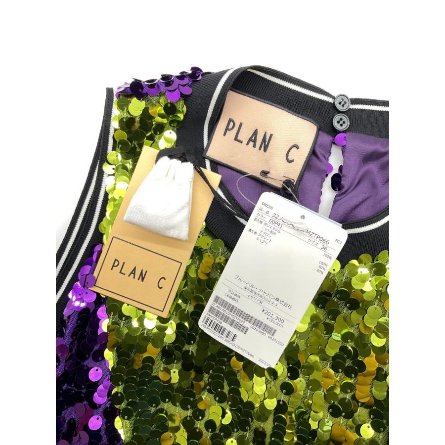 PLAN C プランシー スパンコールノースリーブワンピース 未使用 36