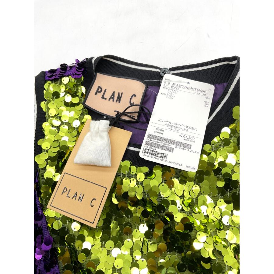 PLAN C プランシー スパンコールノースリーブワンピース 未使用 38 