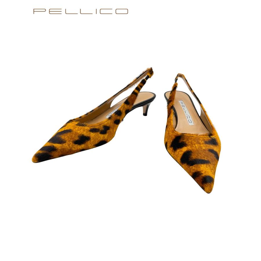 値下げ　ペリーコハラコレオパード柄パンプス　１回使用 PELLICO（ペリーコ） ヒールパンプス ハラコ レオパード Y2K 靴