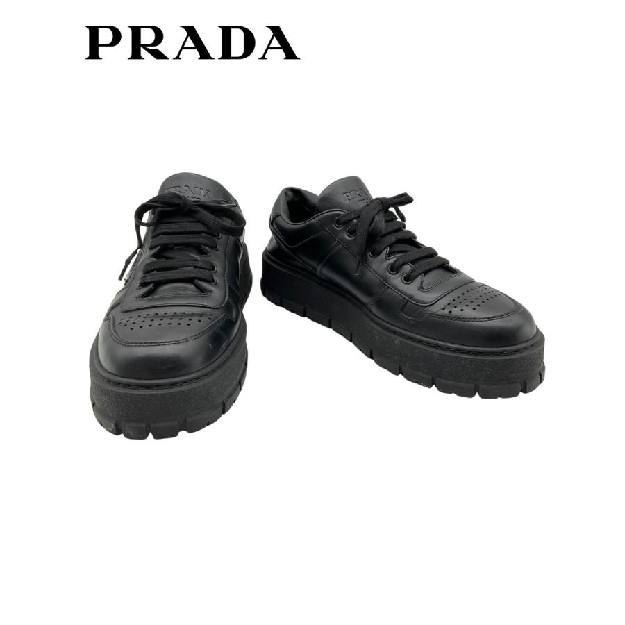 PRADA Triangle Logo Leather sneaker トライアングルロゴレザー