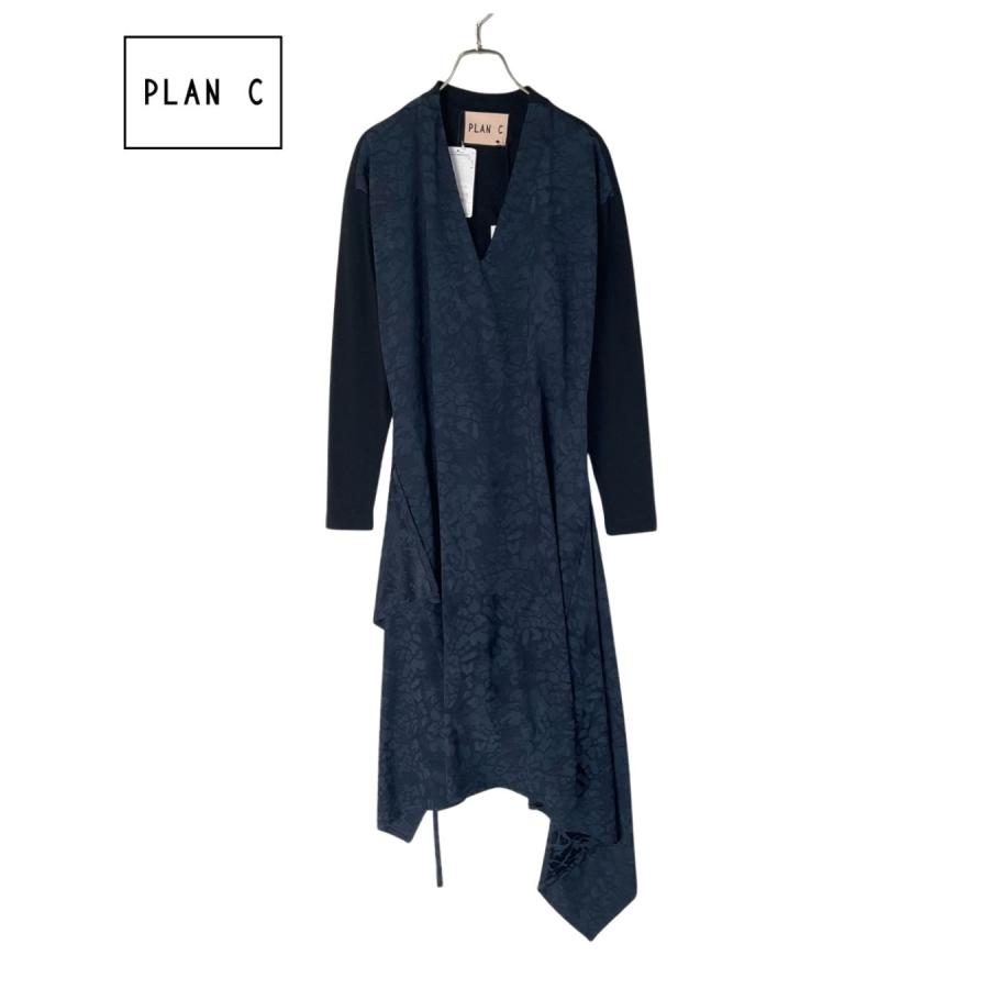 美品】 Plan C / プランシー | 異素材 切替 ギャザー ポケット付き