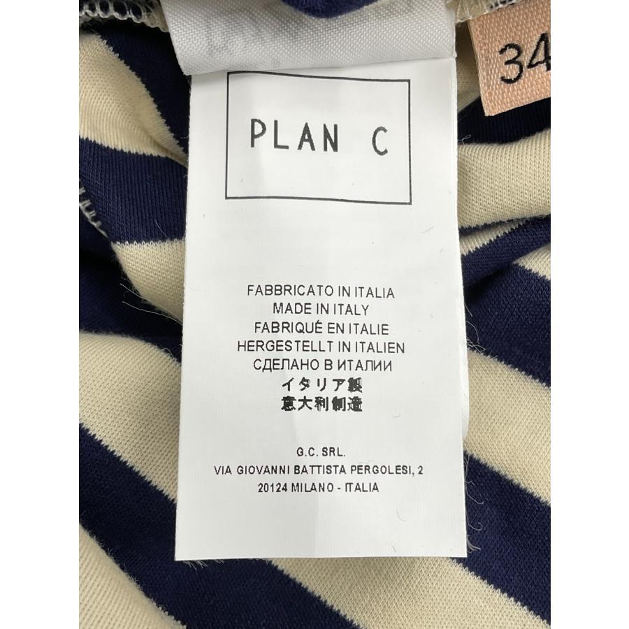 ★新品/定価7.2万★ PLAN C ドレープジャージードレス ブラック 34 PLAN C プランシー ストライプドレープジャージードレス ワンピース