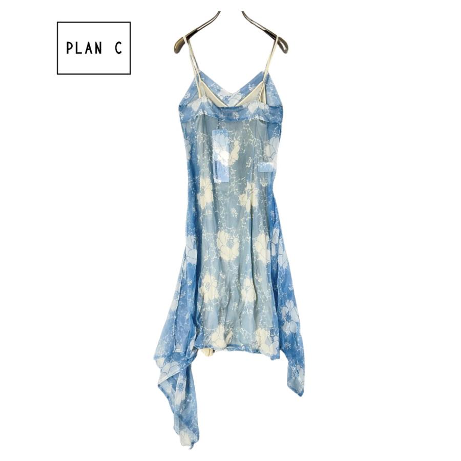 PLAN C プランシー フラワー柄総シルクスリップドレス