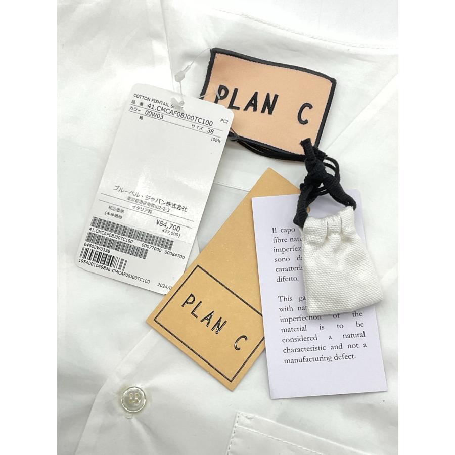 ★新品/定価8万★ PLAN C コットンフィッシュテールシャツ 38 PLAN C プランシー コットンフィッシュテールシャツ 新品 38 ホワイト