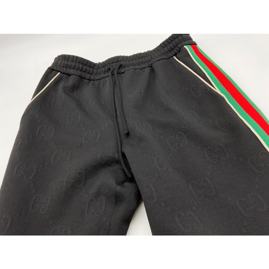 GUCCI モノグラムジャージーパンツ 663569-XJDE9 S (175/78A) ブラック
