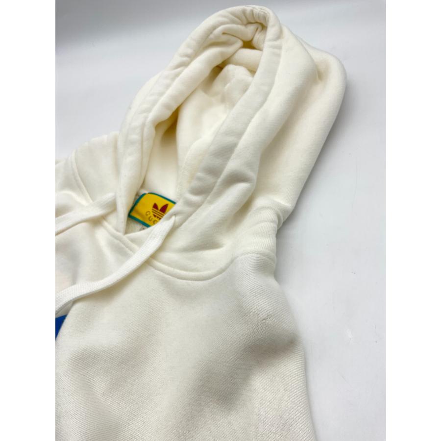 GUCCI × adidas トレフォイルロゴ刺繍プルオーバーパーカー 702607