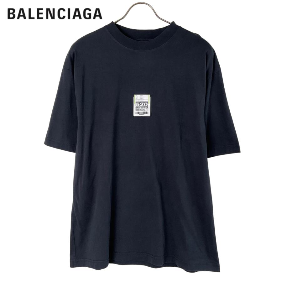 BALENCIAGA Tシャツ　無地　肩タグ BALENCIAGA エアポート タグ Tシャツ ミディアムフィット AIRPORT TAG