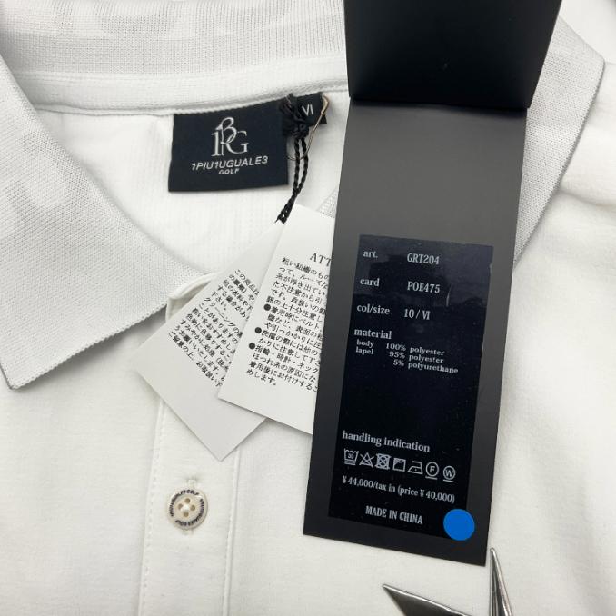 ウノピゥ 1PIU1UGUALE3 GOLF ロゴ長袖ポロシャツ 新品 サイズ6