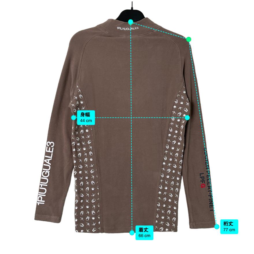 メンズウェア 1PIU1UGUALE3 GOLF L/S MOCK NECK RAGLAN 新品】 1PIU1UGUALE3 GOLF ウノピゥウノ RAGLAN L/S UV モックネック
