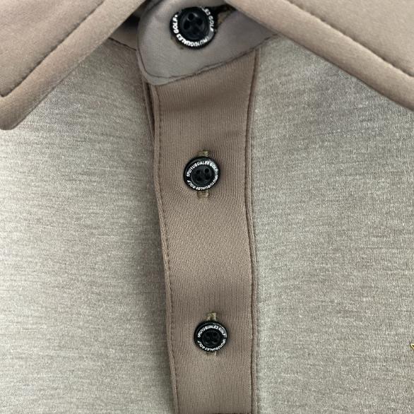 メンズウェア 1PIU1UGUALE3 GOLF L/S POLO STANDARD 新品】 1PIU1UGUALE3 GOLF ウノピゥウノ L/S POLO ポロシャツ ベージュ