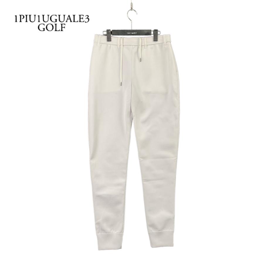 ★新品/定価8.3万★ 1PIU1UGUALE3 リブパンツ 6 ホワイト 新品】 1PIU1UGUALE3 GOLF ウノピゥウノ KNIT RIB PANTS リブパンツ
