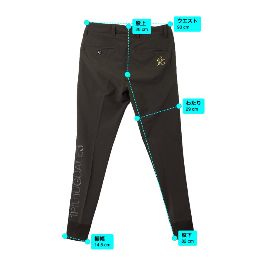 1PIU1UGUALE3 GOLF サイドロゴリブパンツ ジョガー 新品 6 ブラウン_2